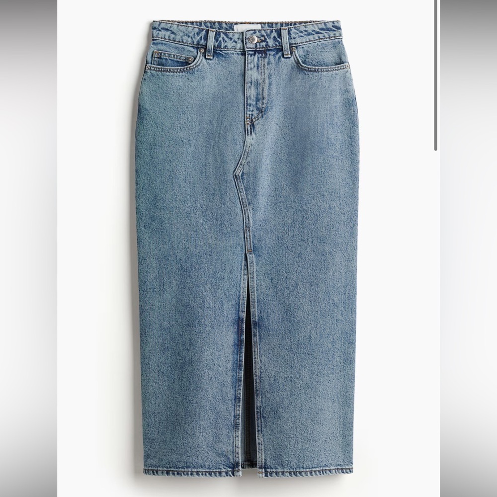HM denim midi skirt